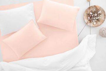 120x200x35 Tek Kişilik XL Lupa Soft Lastikli Çarşaf - Pudra
