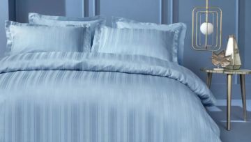 Yataş Bedding Çift Kişilik Shelly Bambu Saten Nevresim Takımı - İndigo