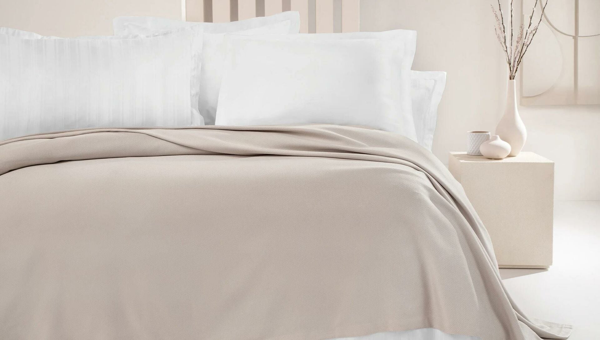 Yataş Bedding Tek Kişilik Anders Bambu Pike - Ekru