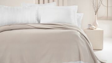 Yataş Bedding Tek Kişilik Anders Bambu Pike - Ekru