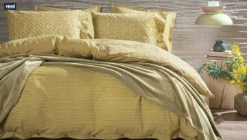 Yataş Bedding Çift Kişilik 5 Parça Wellsoft Battaniyeli Nevresim Takımı Seti Mimoza - Safran