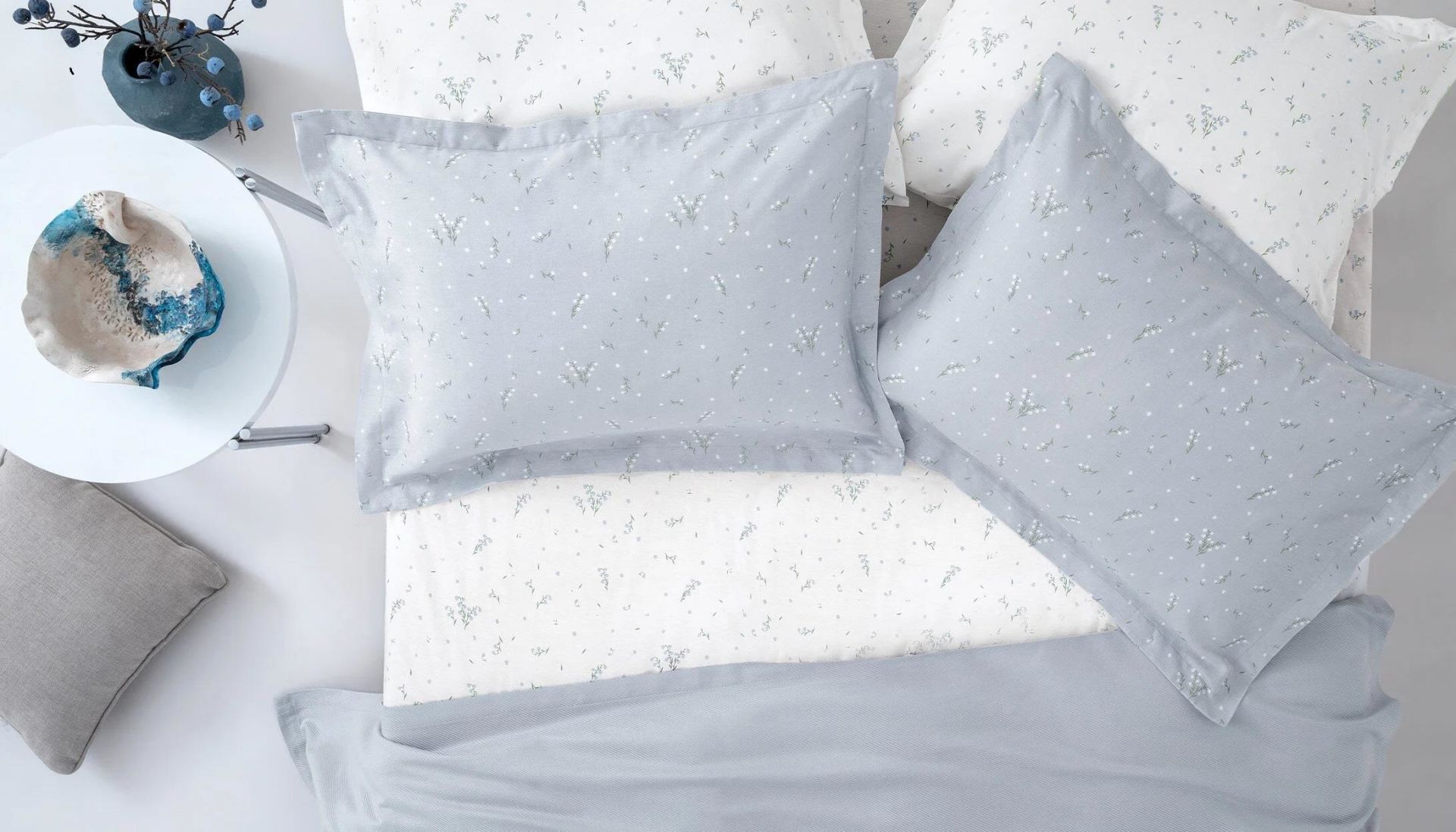 Yataş Bedding Tek Kişilik Ramona Bambu Pike Takımı - Açık Mavi