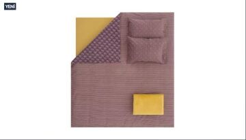 Yataş Bedding Çift Kişilik 5 Parça Wellsoft Battaniyeli Nevresim Takımı Seti Mimoza - Mürdüm