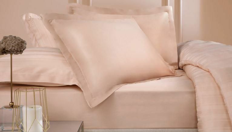 Yataş Bedding 160x200x36 Çift Kişilik Maisy Bambu Saten Lastikli Çarşaf - Blush