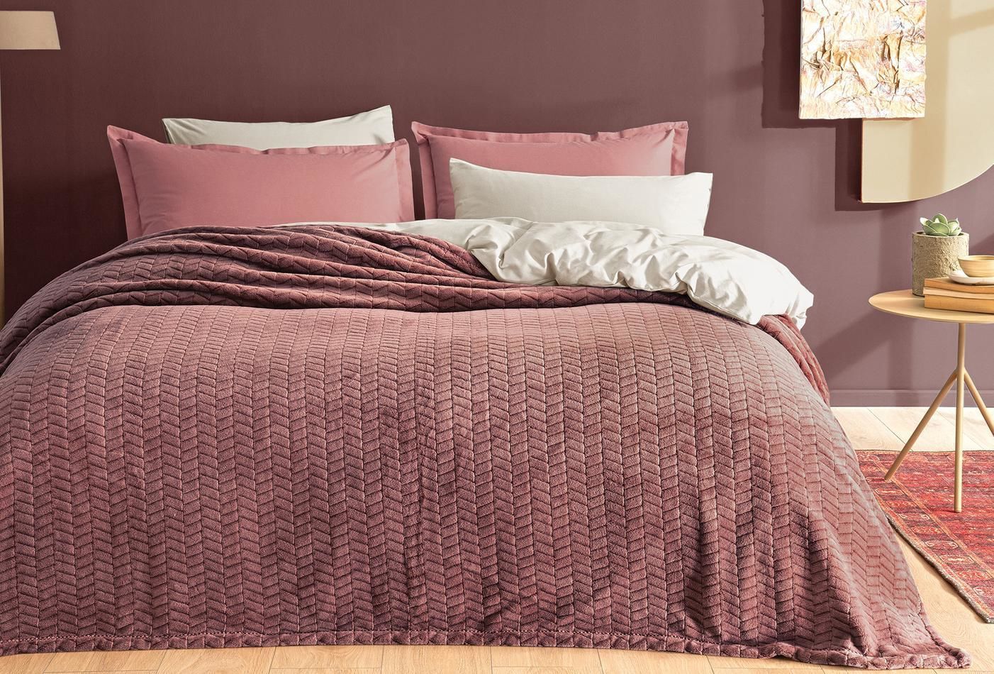 Yataş Bedding Tek Kişilik Joy Wellsoft Battaniye - Gül Kurusu