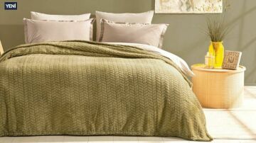 Yataş Bedding Tek Kişilik Joy Wellsoft Battaniye - Yağ Yeşili