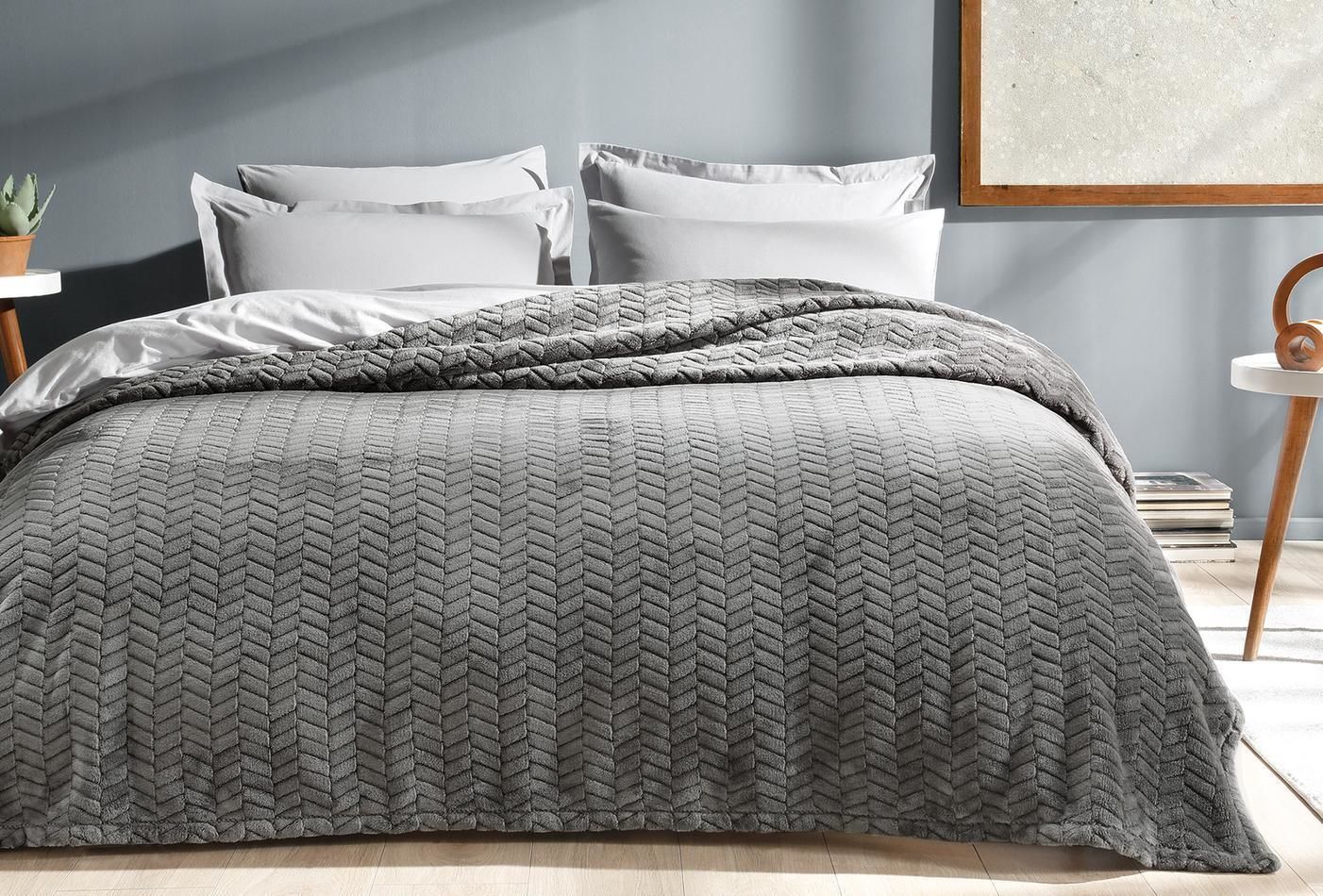 Yataş Bedding Tek Kişilik Joy Wellsoft Battaniye - Antrasit