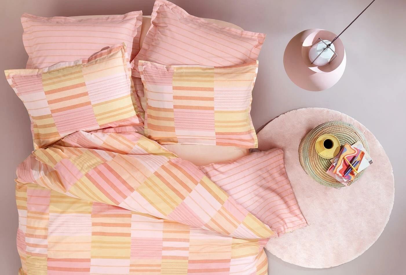 Çift Kişilik Avrıl Rnf Nevresim Takımı Pudra