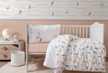 Yataş Bedding Bebek Nuala Ranforce Nevresim Takımı Pudra