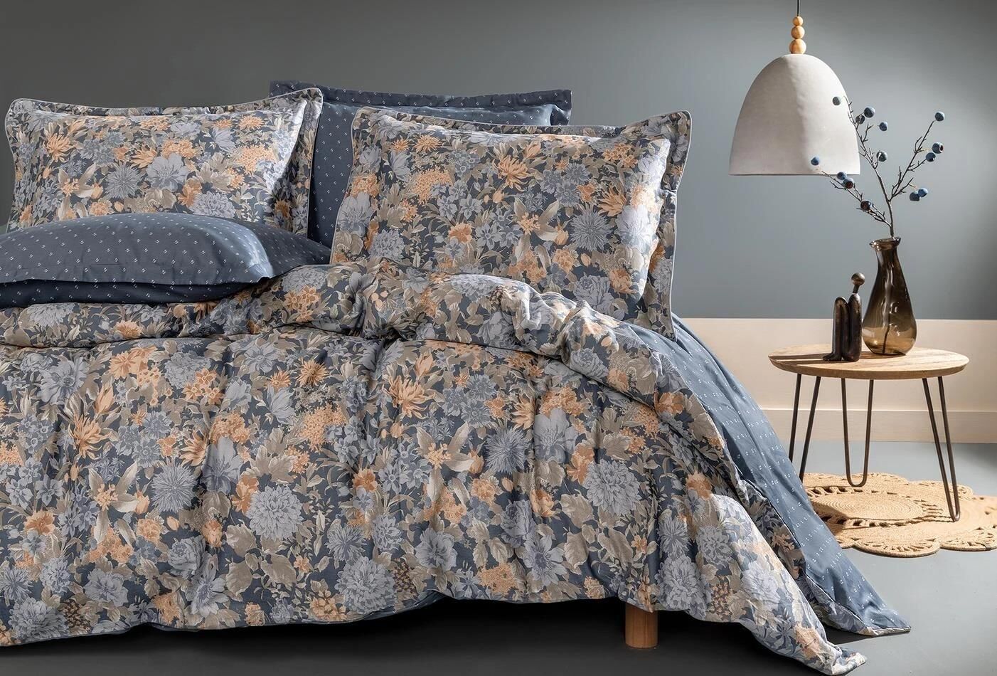 Yataş Bedding Çift Kişilik XL Dina Saten Nevresim Takımı - Kahverengi