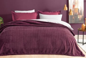 Yataş Bedding Çift Kişilik Joy Wellsoft Battaniye - Vişne