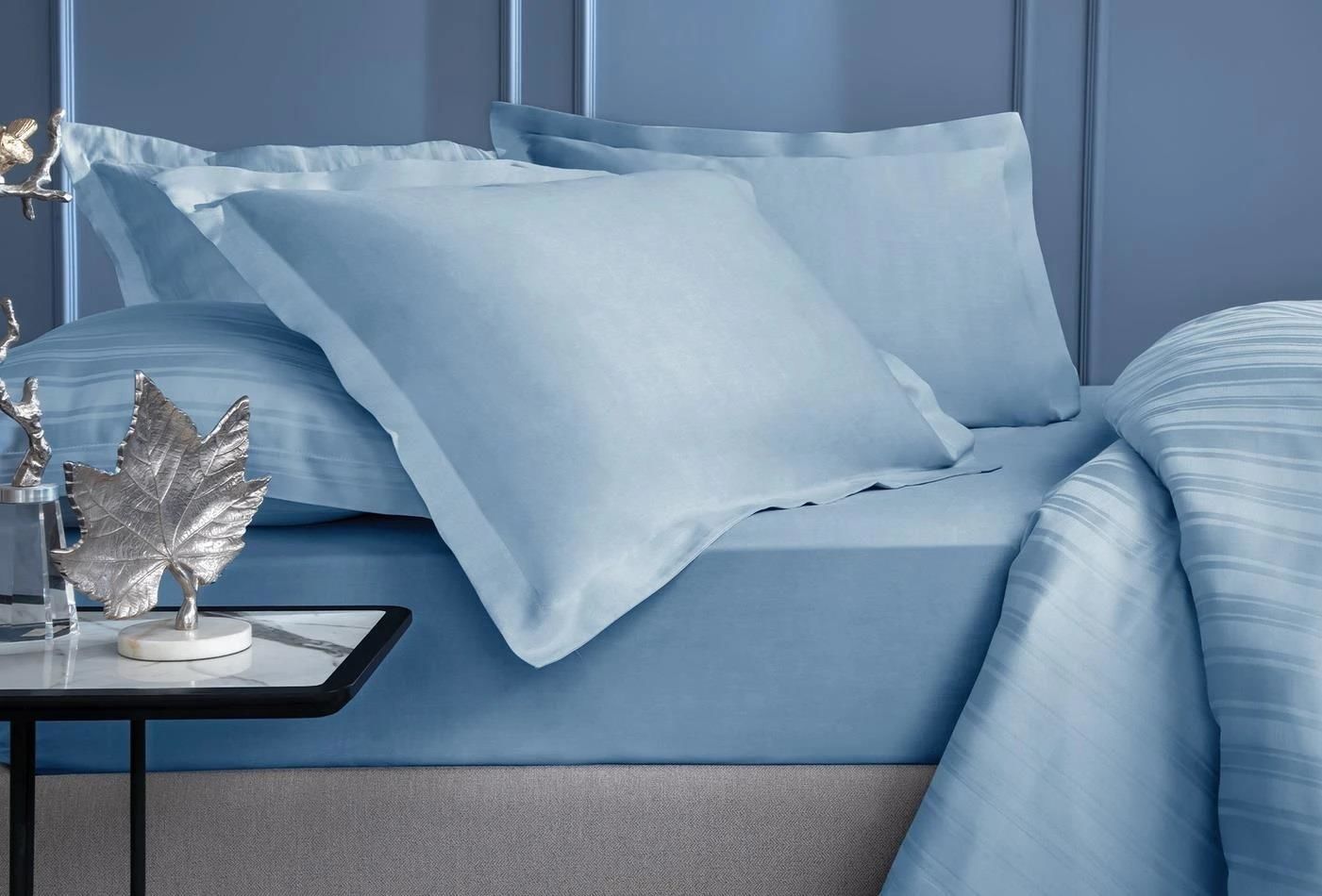 Yataş Bedding 200x200x36 Çift Kişilik XlMaisy Bambu Saten Lastikli Çarşaf - indigo