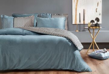 Yataş Bedding Çift Kişilik Savio Kadife Saten Nevresim Takımı - İndigo