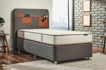Yataş Bedding Mona Başlık 100lük - 23301 Siyah Beyaz (Üst) - 21710 Gri (Alt) - 21704 Taba (Cep)