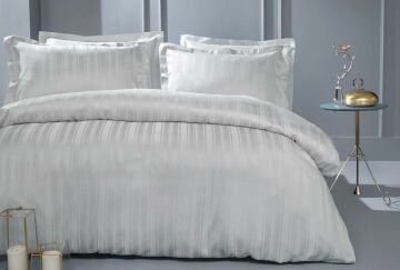 Yataş Bedding Çift Kişilik Shelly Bambu Saten Nevresim Takımı - Gri