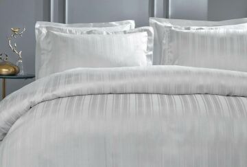 Yataş Bedding Çift Kişilik Shelly Bambu Saten Nevresim Takımı - Gri