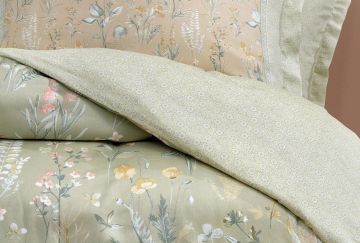 Yataş Bedding Çift Kişilik Xl Blossom Saten Nevresim Takımı Adaçayı