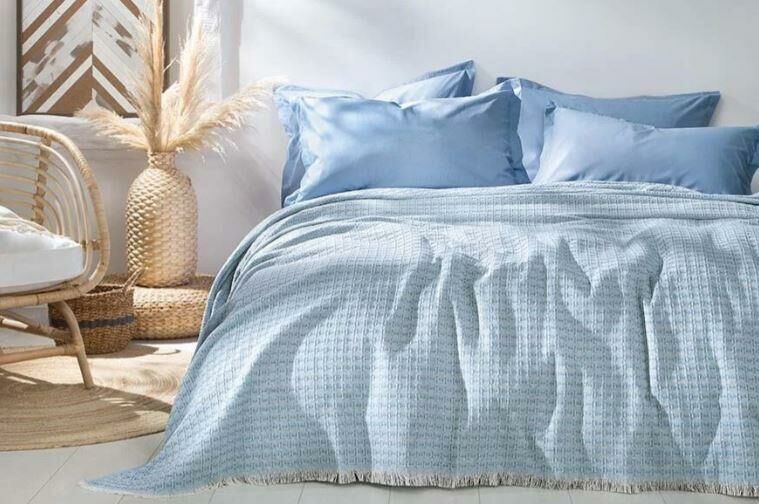 Yataş Bedding Çift Kişilik Marita Pike - Açık Mavi