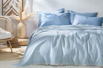 Yataş Bedding Çift Kişilik Marita Pike - Açık Mavi