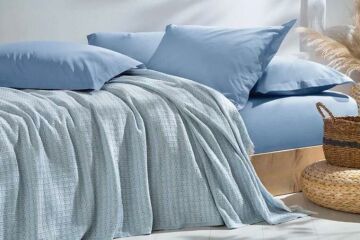 Yataş Bedding Çift Kişilik Marita Pike - Açık Mavi