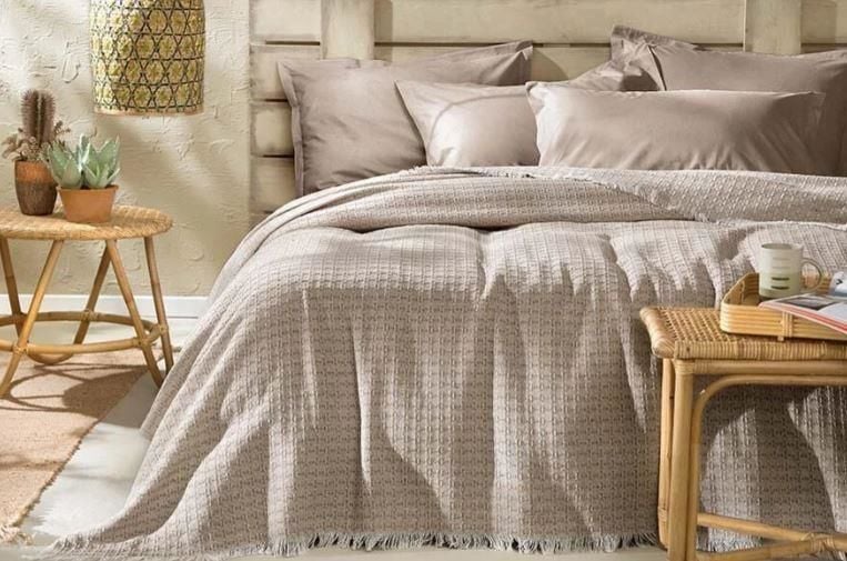 Yataş Bedding Çift Kişilik Marita Pike - Bej