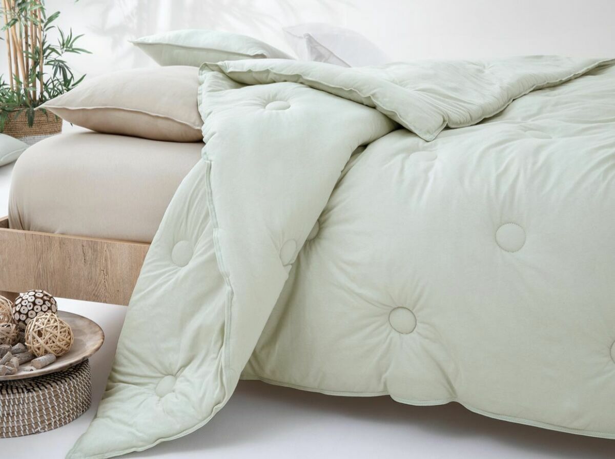 Yataş Bedding Tek Kişilik Lupa Soft Penye Yorgan 300 gr/m2 (155x215) - Adaçayı