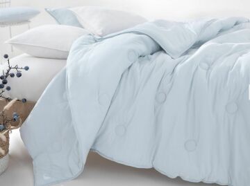 Yataş Bedding Tek Kişilik Lupa Soft Penye Yorgan 300 gr/m2 (155x215) - Buz Mavisi