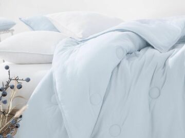 Yataş Bedding Tek Kişilik Lupa Soft Penye Yorgan 300 gr/m2 (155x215) - Buz Mavisi