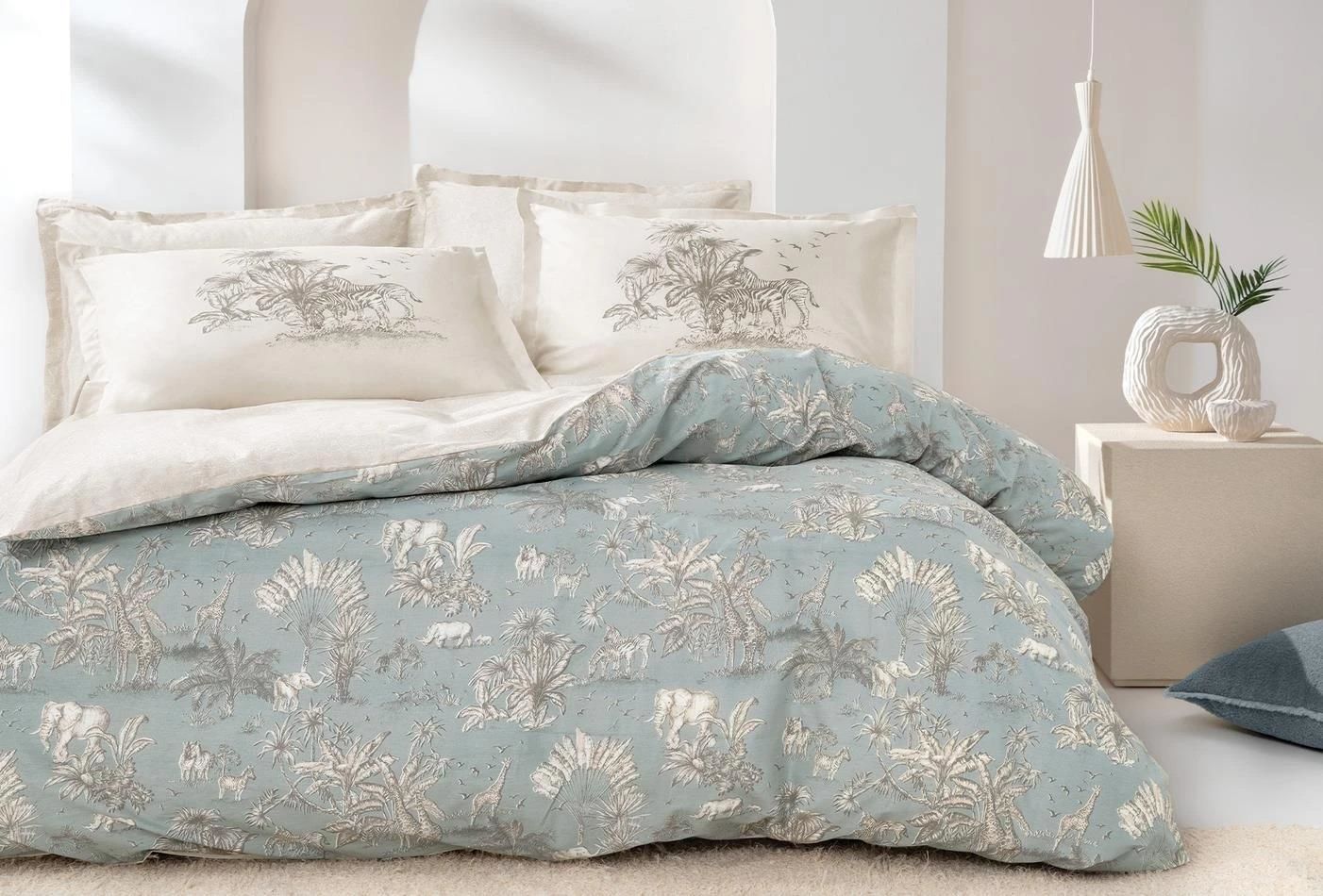 Çift Kişilik XL Aster Rnf Nevresim Takımı - Adaçayı