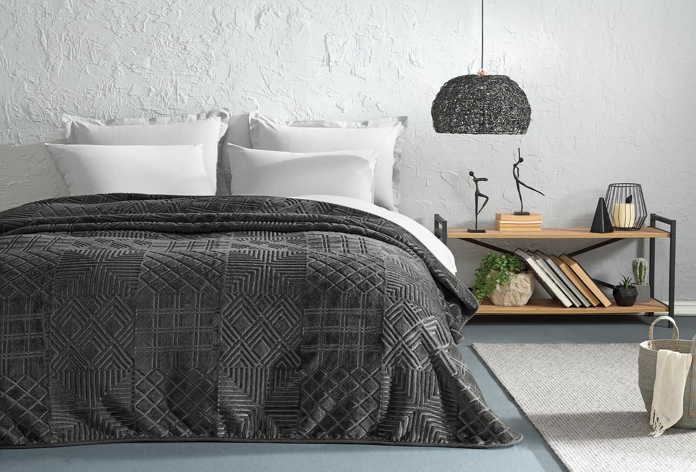 Yataş Bedding Çift Kişilik Nova Emboss Battaniye - Gri