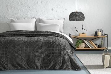 Yataş Bedding Çift Kişilik Nova Emboss Battaniye - Gri