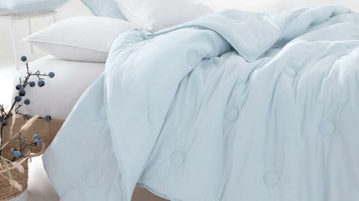 Yataş Bedding Çift Kişilik Lupa Soft Penye Yorgan 300 gr/m2 (195x215) - Buz Mavisi