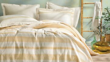 Yataş Bedding Çift Kişilik Meri Pike Takımı Hardal