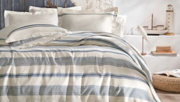 Yataş Bedding Tek Kişilik Meri Pike Takımı Lacivert