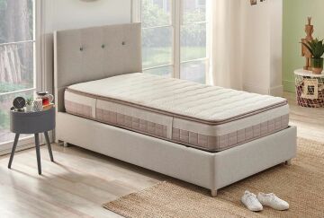 Yataş Bedding Nova Başlık 090lık - 21602 Turkuaz (Lacivert Düğmeli)