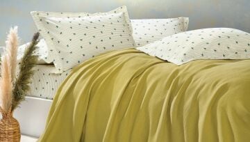Yataş Bedding Çift Kişilik Caretta Pike Takımı Yağ Yeşili