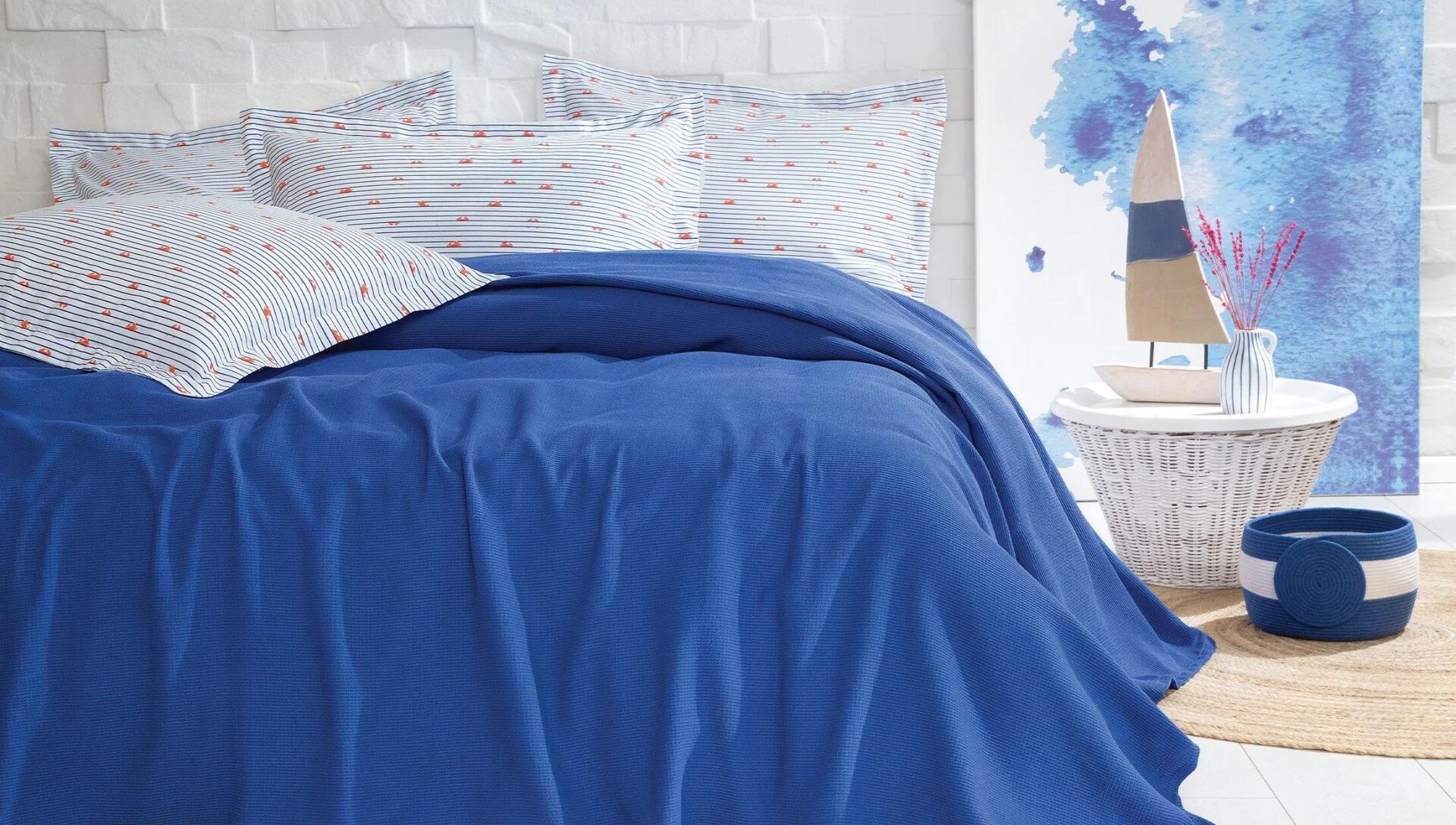 Yataş Bedding Çift Kişilik Portan Pike Takımı Saks