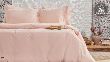 Yataş Bedding Çift Kişilik Plain Rnf Yıkamalı Nevresim Takımı - Blush