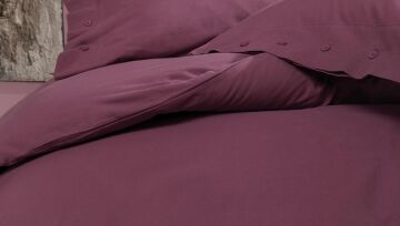 Yataş Bedding Çift Kişilik XL Plain Nevresim Takımı Mürdüm