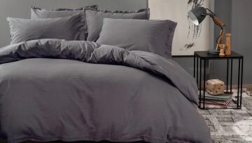 Yataş Bedding Çift Kişilik Plain Nevresim Takımı Antrasit
