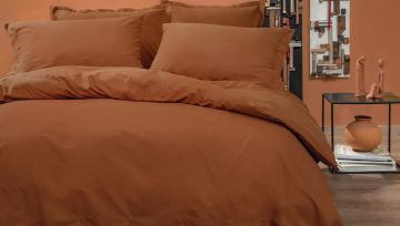 Yataş Bedding Çift Kişilik Plain Nevresim Takımı Kiremit