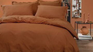 Yataş Bedding Tek Kişilik Plain Nevresim Takımı Kiremit