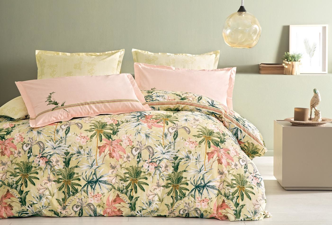 Yataş Bedding Çift Kişilik XL Freya Rnf Nevresim Takımı - Adaçayı