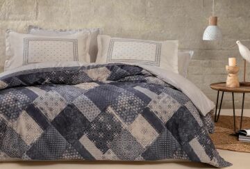 Yataş Bedding Çift Kişilik XL Noa Rnf Nevresim Takımı - Mavi