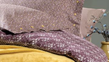 Yataş Bedding Çift Kişilik Mimoza Battaniye Nevresim Takımı Seti Mürdüm