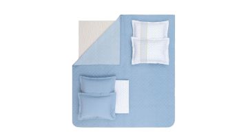 Yataş Bedding Çift Kişilik Gilber Pikeli Yatak Örtüsü Takımı İndigo