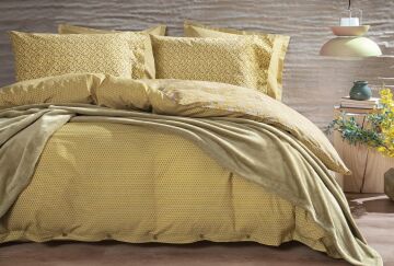 Yataş Bedding Tek Kişilik Mimoza Battaniye Nevresim Takımı Seti Safran