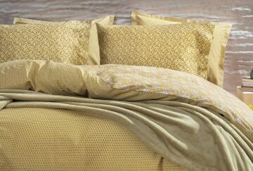 Yataş Bedding Tek Kişilik Mimoza Battaniye Nevresim Takımı Seti Safran