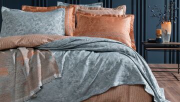 Yataş Bedding Cift Kisilik 8 Parca Fayel Fall Winter Seti - Turuncu