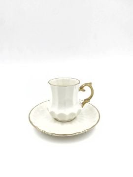 Biev Glamour London Kahve Seti Kobalt Altın 6Lı